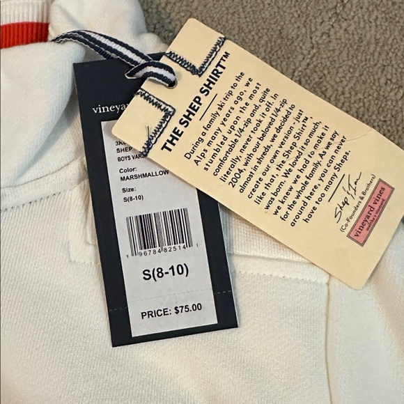 Vineyard Vines Original Shep Shirt  size S 8-10 New With Tags - Picture 5 of 5